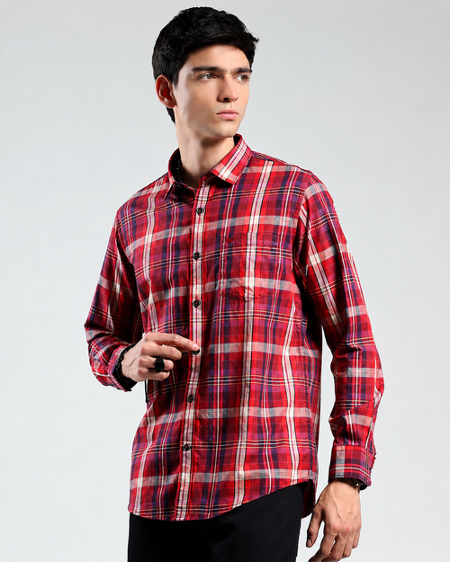 Mens check Shirts in Pack of 4