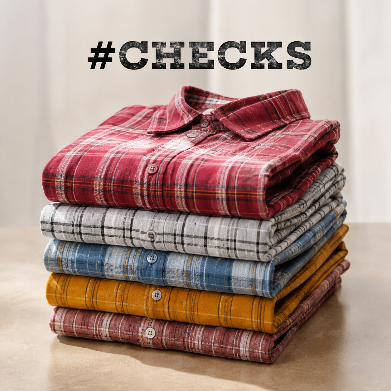 Mens check Shirts in Pack of 4